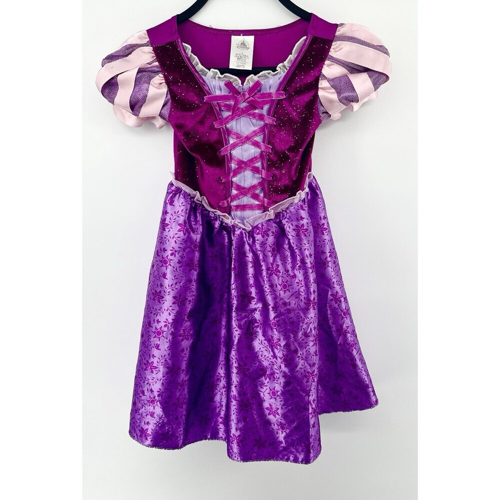 Disney Store Rapunzel Costume Gown Dress Princess Tangled Size S #f1
